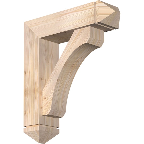Ekena Millwork Legacy Arts and Crafts Smooth Bracket w/ Offset Brace, Douglas Fir, 7 1/2"W x 28"D x 32"H BKT0806X28X32LEC03SDF - main